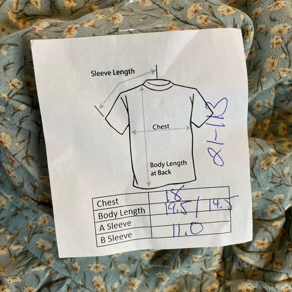 ASTR NWT Y2K PUFF SLEEVE FLORAL COTTAGE FESTIVAL PREPPY NWT TOP BLUE XL - Picture 10 of 11